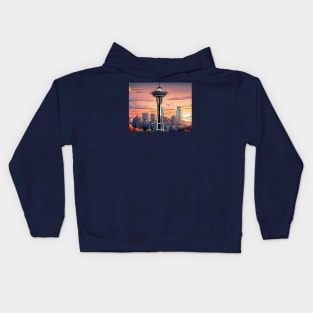 Washington space needle Kids Hoodie